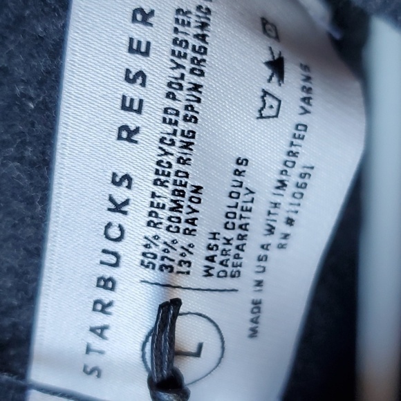 Starbucks SWEATSHIRT Reserve NWT Jade Purple Brown gray zip up hoodie Large - Picture 3 of 11